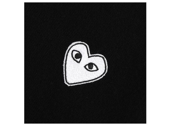 Comme Des Garcons Cardigan in maglia cuore bianco - vista 8