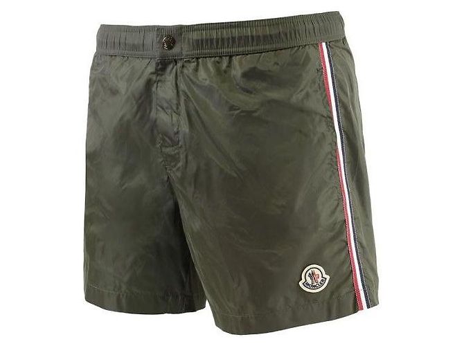 Moncler Pantaloni da bagno con patch logo Nero - vista 6