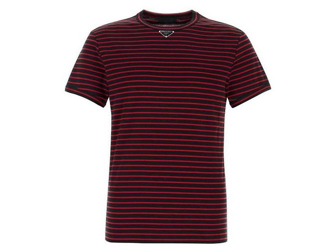 Prada T-shirt Triangolo in Cotone - vista 4