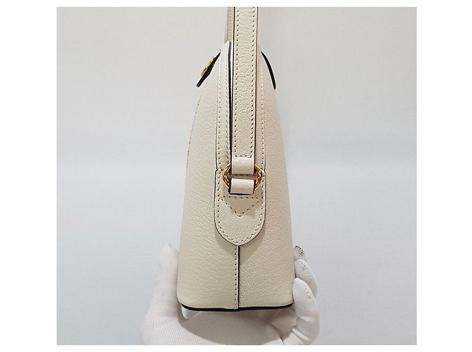 Gucci Borsa a Spalla Ophidia GG Dome Supreme Piccola Argento - vista 3