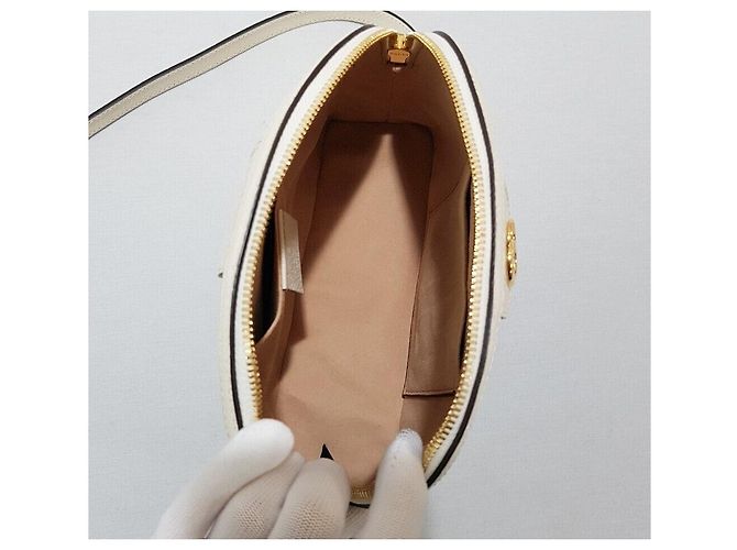 Gucci Borsa a Spalla Ophidia GG Dome Supreme Piccola Argento - vista 8