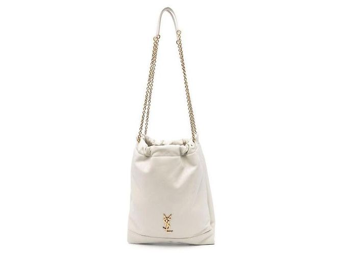 Saint Laurent Borsa in pelle di agnello Bianco - vista 4