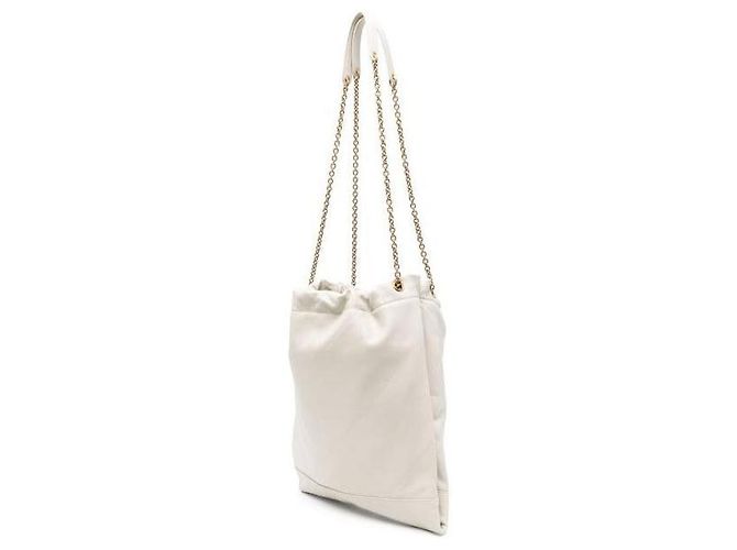 Saint Laurent Borsa in pelle di agnello Bianco - vista 6