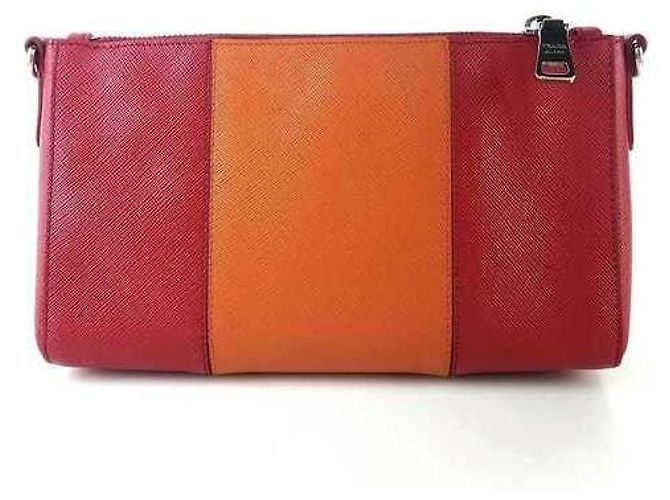 Prada Saffiano zweifarbige Umhängetasche - Ansicht 3
