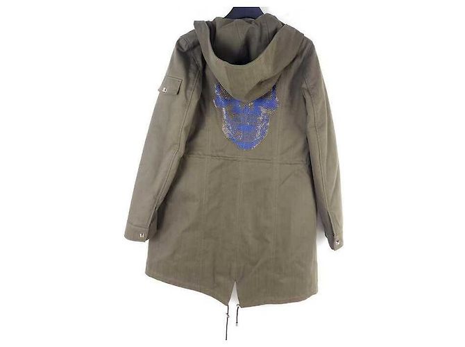 Philipp Plein Faux Fur Trimmed Skull Parka Jacket - view 5