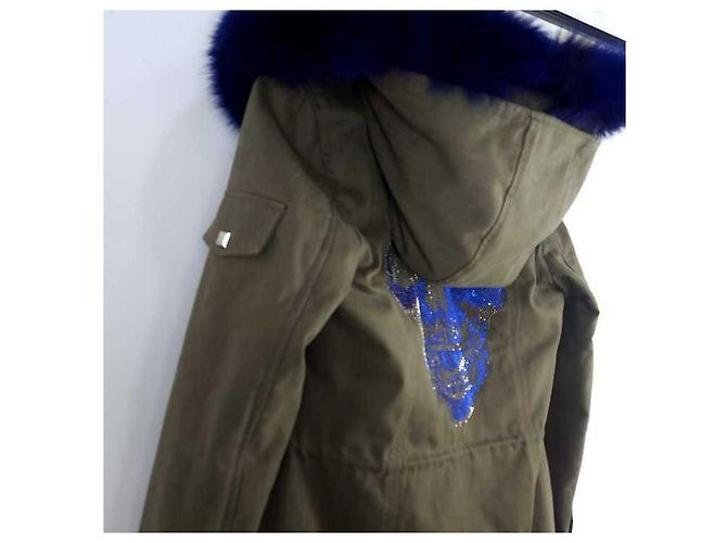 Philipp Plein Faux Fur Trimmed Skull Parka Jacket - view 6