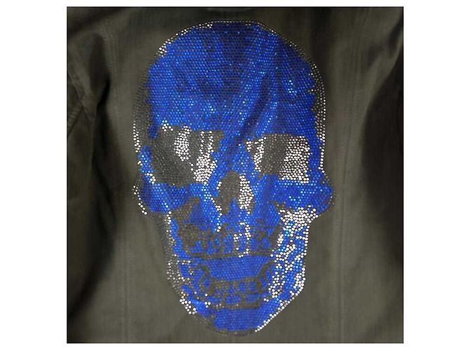 Philipp Plein Faux Fur Trimmed Skull Parka Jacket - view 8