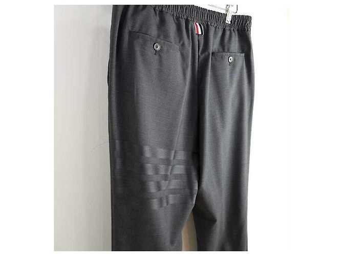 Thom Browne Pantaloni da jogging con vita elastica in tessuto semplice - vista 4