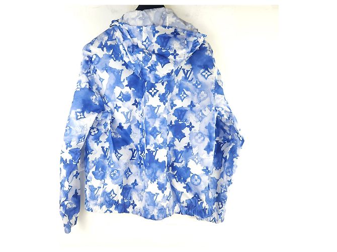 Louis Vuitton Veste coupe-vent monogramme aquarelle Bleu - vue 3