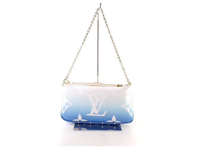 Louis Vuitton Borsa a Spalla Crossbody Multi Pochette Accessori Monogramma Blu - vista 3