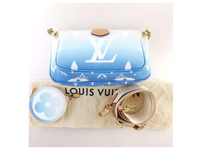 Louis Vuitton Borsa a Spalla Crossbody Multi Pochette Accessori Monogramma Blu - vista 6
