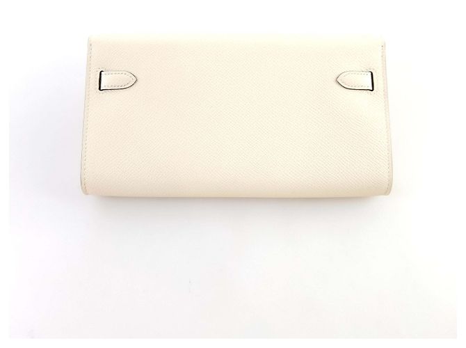 Billetera WOC Hermès Kelly To Go con correa Blanco - vista 4