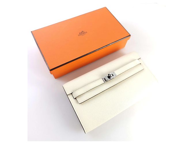 Billetera WOC Hermès Kelly To Go con correa Blanco - vista 7