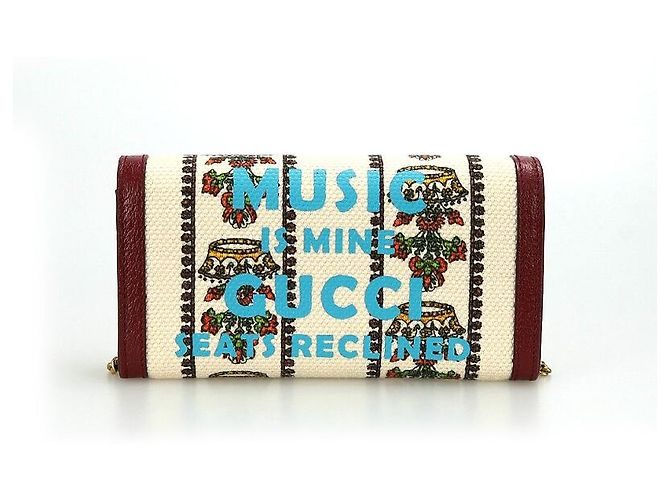 Gucci Portafoglio incrociato con catena e corona floreale centenaria Multicolore - vista 11