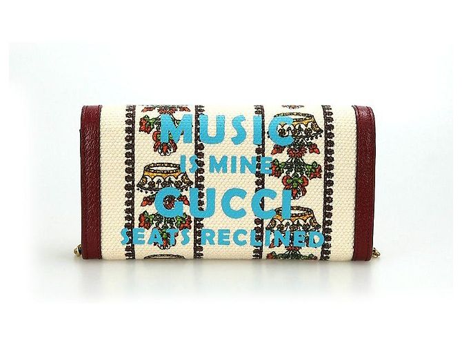 Gucci Portafoglio incrociato con catena e corona floreale centenaria Multicolore - vista 4