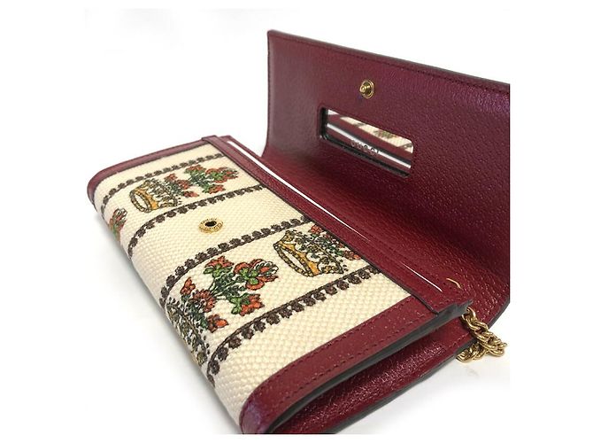 Gucci Portafoglio incrociato con catena e corona floreale centenaria Multicolore - vista 7