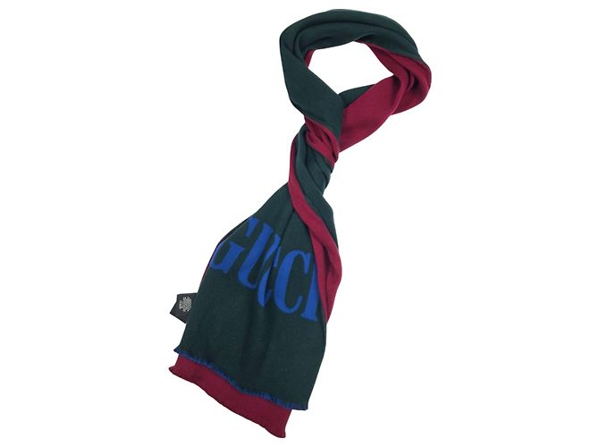 Gucci Logo Schal Grün - Ansicht 3