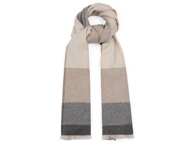 Brunello Cucinelli Sciarpa in cashmere e lana a quadri Marrone - vista 5