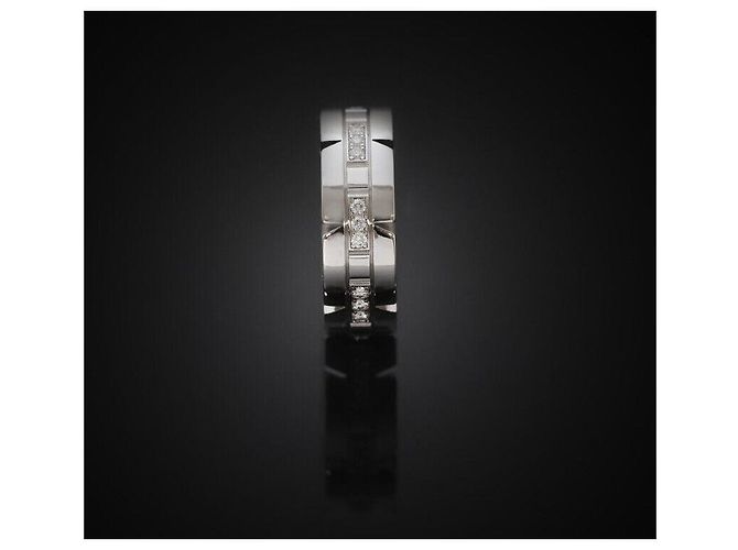 Cartier Tank Française Weißgold Diamant Größe - Ansicht 3