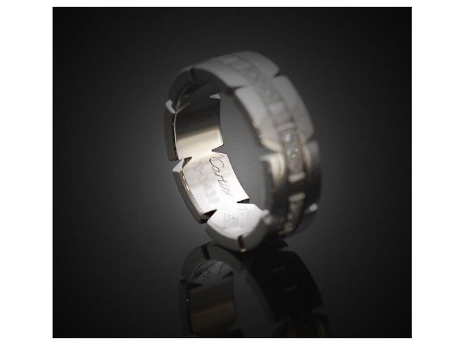 Cartier Tank Française Weißgold Diamant Größe - Ansicht 5