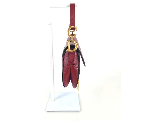 Dior Borsa a Spalla Saddleback Rosso - vista 3