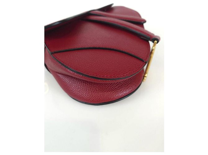Dior Borsa a Spalla Saddleback Rosso - vista 5