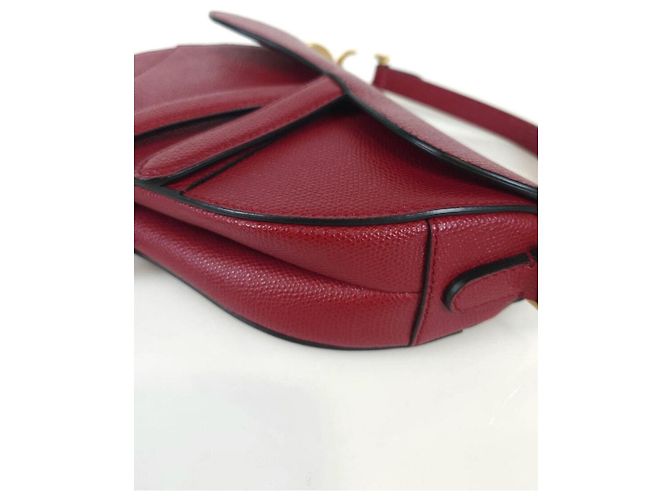 Dior Borsa a Spalla Saddleback Rosso - vista 6