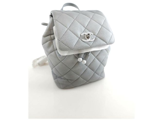Chanel CC Flap Gradient Kettenrucksack Silber - Ansicht 2