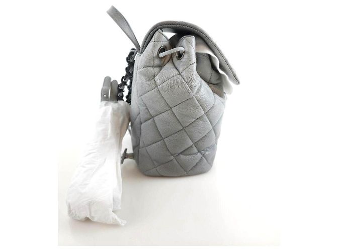Chanel CC Flap Gradient Kettenrucksack Silber - Ansicht 3