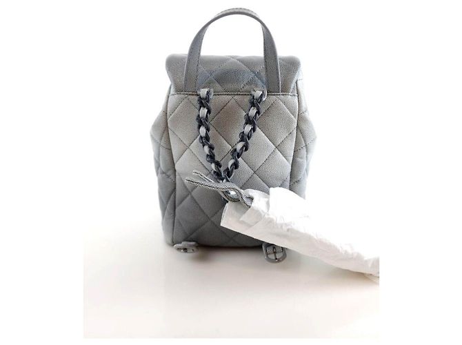 Chanel CC Flap Gradient Kettenrucksack Silber - Ansicht 4
