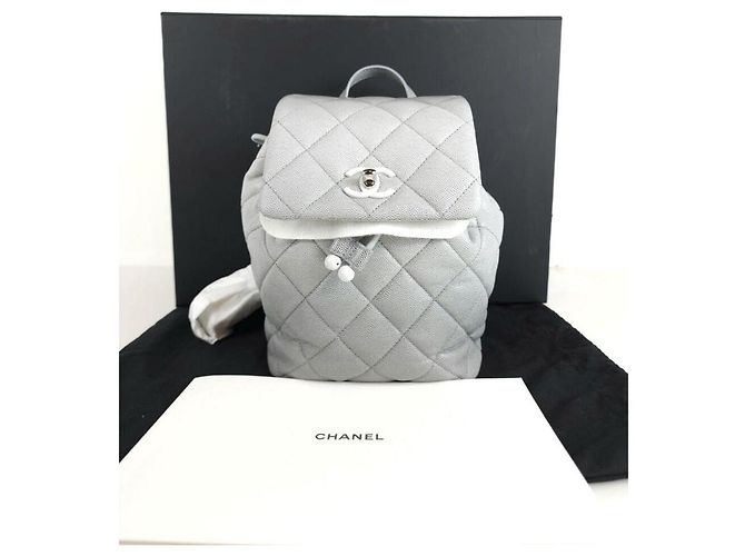 Chanel CC Flap Gradient Kettenrucksack Silber - Ansicht 8