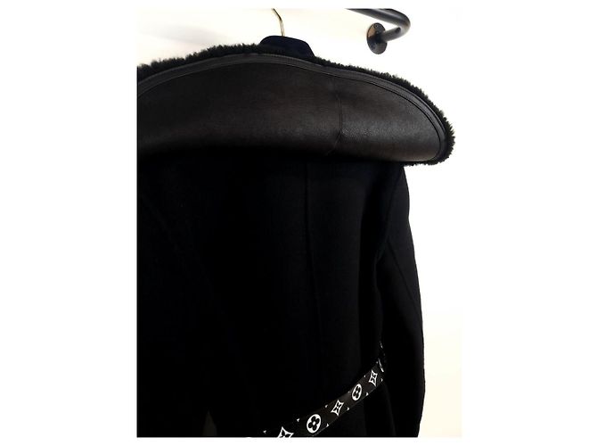 Louis Vuitton Abrigo de cinturón de shearling con monograma Multicolor - vista 8