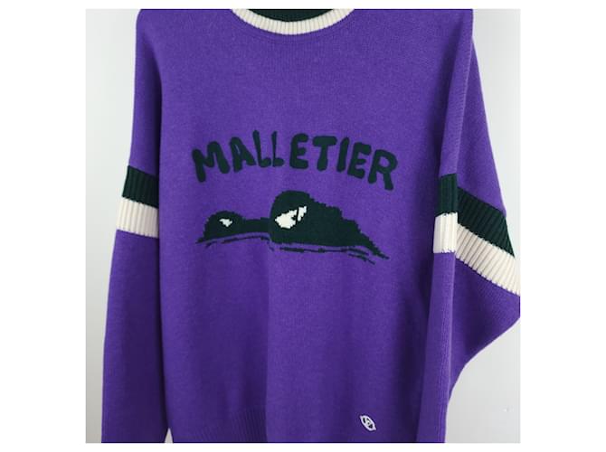 Louis Vuitton Logo Roll Neck Pullover Knit Purple - view 2