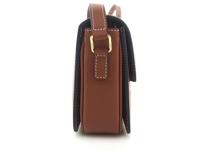 Céline Borsa a spalla Triomphe in tela Tin Triomphe Nero - vista 2