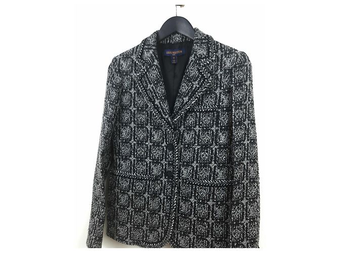 Louis Vuitton Tweed Monogram Blazerjacke Schwarz - Ansicht 2
