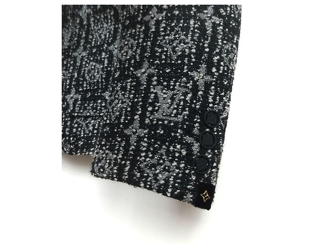 Louis Vuitton Tweed Monogram Blazerjacke Schwarz - Ansicht 3