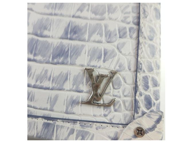 Louis Vuitton Borsa a spalla in coccodrillo alligatore esotico in pelle morbida Argento - vista 2