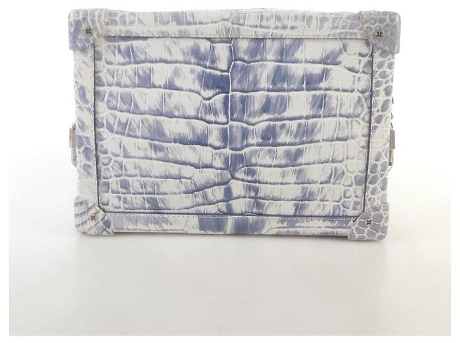 Louis Vuitton Borsa a spalla in coccodrillo alligatore esotico in pelle morbida Argento - vista 5