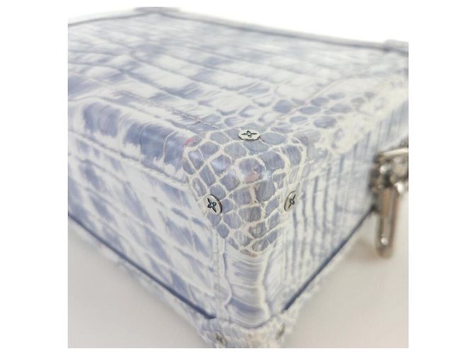Louis Vuitton Borsa a spalla in coccodrillo alligatore esotico in pelle morbida Argento - vista 7
