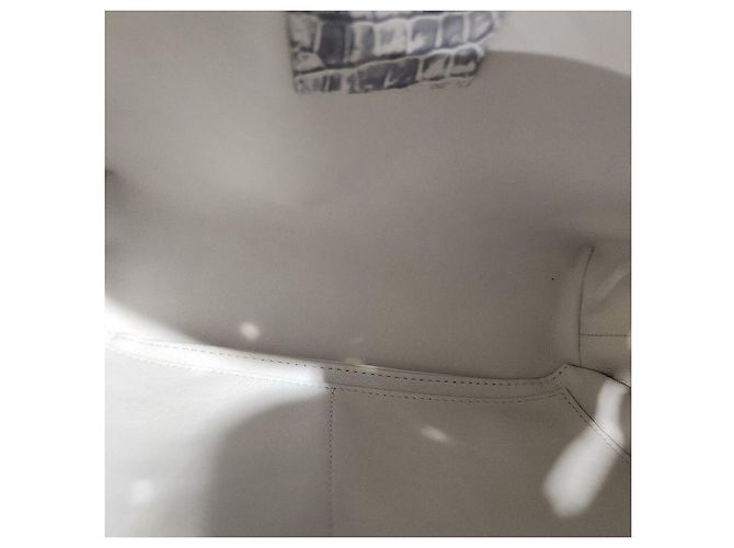 Louis Vuitton Borsa a spalla in coccodrillo alligatore esotico in pelle morbida Argento - vista 8