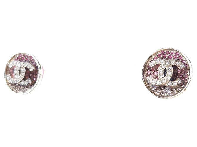 Chanel CC Runde Kristallohrringe - Ansicht 3