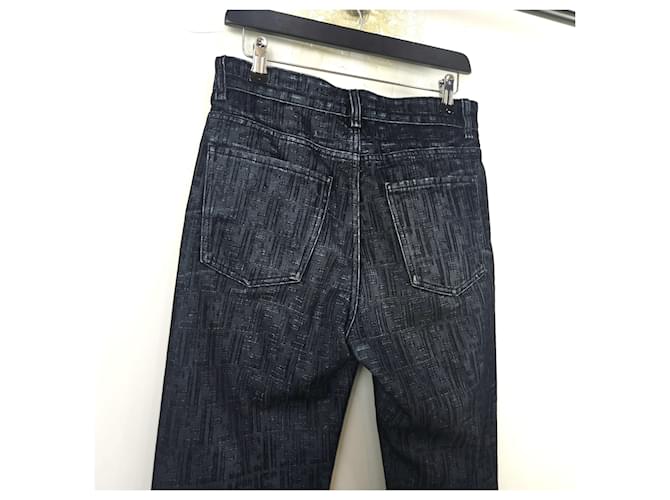 Fendi Pantaloni in denim ff FF Nero - vista 4