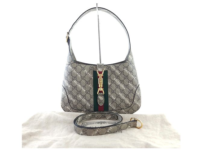 Gucci Borsa hobo Jackie Balenciaga a tracolla Marrone - vista 7