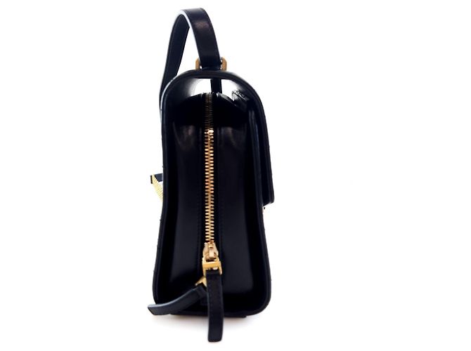 Chanel Borsa a Spalla con Patta Chevron Nero - vista 3