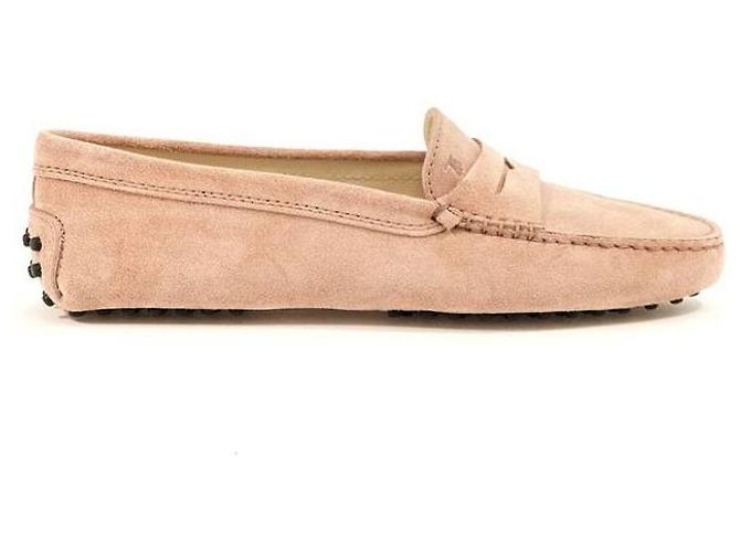 Tod's Scarpe da guida in suede Gommino Arancione - vista 3