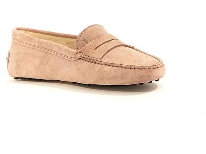 Tod's Scarpe da guida in suede Gommino Arancione - vista 4