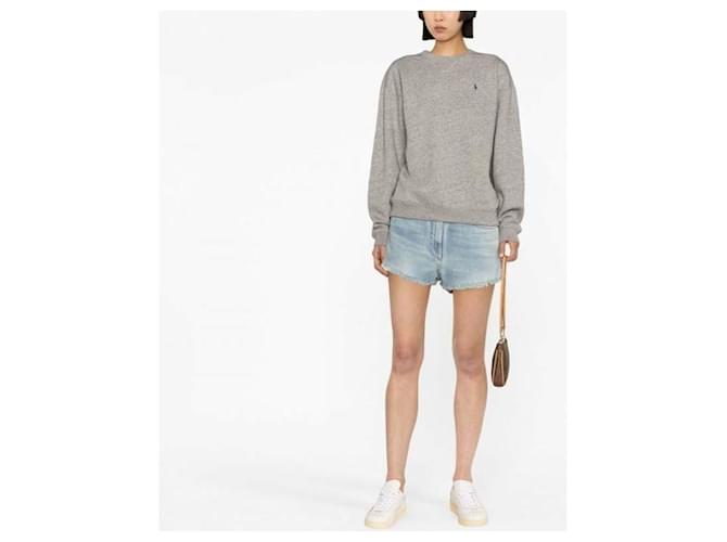Ralph Lauren Bestickter Fleece-Pullover mit Pony-Logo Silber - Ansicht 4