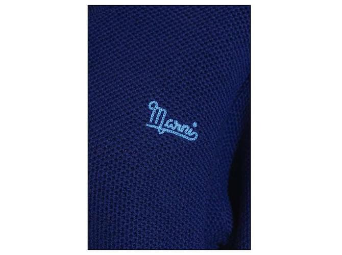 Marni Kurzer Wollstrickcardigan Blau - Ansicht 5