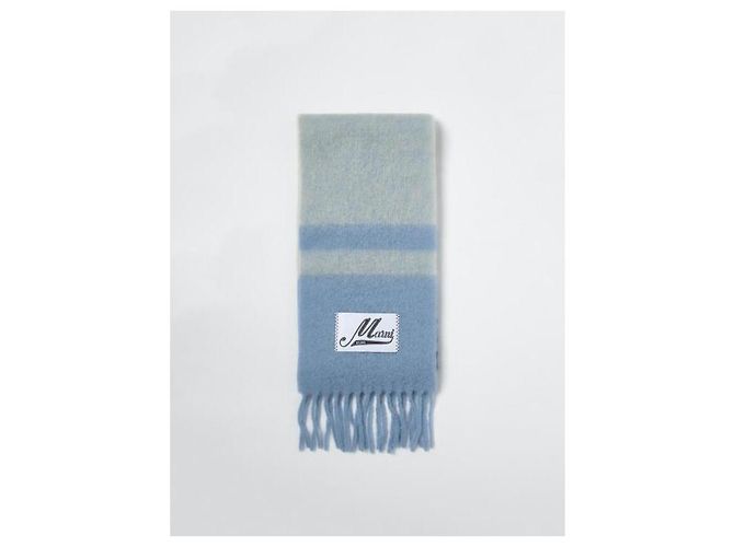 Marni Bufanda de mohair a rayas Azul - vista 4