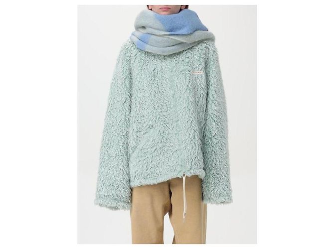 Marni Bufanda de mohair a rayas Azul - vista 5